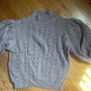 Cable Knit Puff sleeve Sweater